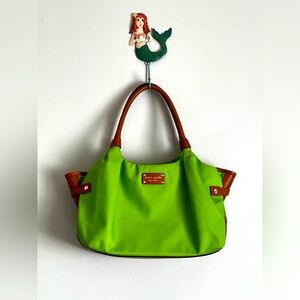 Kate Spade Lime Green Nylon Bag with Leather Trim